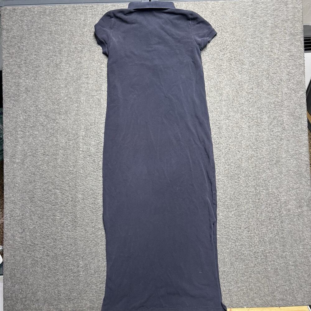Laura Ashley Polo Shirt Dress Dress Womens Small Navy Blue Collared Maxi Vintage - Picture 4 of 7